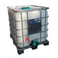 IBC CONTAINER RE-USED 1000L AFTER FOOD, WITHOUT UN, PLASTIC PALLET 225/80 MM