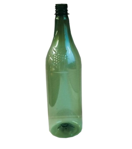 PET BOTTLE 1 L FOR WINE GREEN WINE MOTIVE 33g WITHOUT CAP