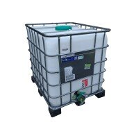 IBC CONTAINER 1000 L USED WITH MINIMUM FOOD REMAINS (GREASE) PE PALLET DN225/50 MM NATUR CONTAINER