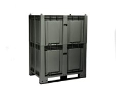 PLASTIC TRANSPORT BOX, DIMENSION 1200 X 800 X 1510 MM, 4 LEGS, DARK GRAY, NOT. 30185820