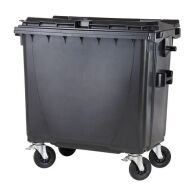 PLASTIC CONTAINER 660L WASTE CONTAINER FLAT BLACK