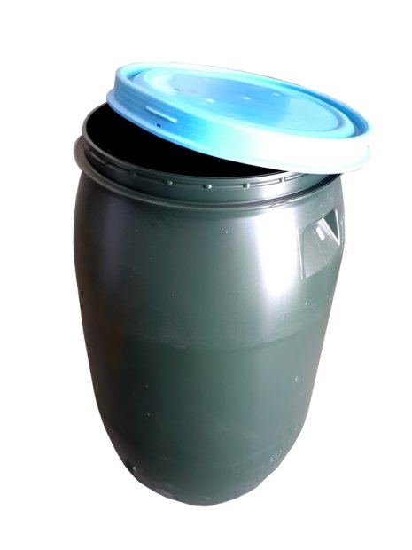 HDPE PLASTIC SUD 220L GREEN, GARDEN RAIL WATER, REMOVABLE LID (SUD 200L)(2)