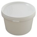 PLASTIC CART 570 ML WITH WHITE / WHITE LID