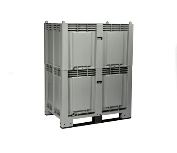 PLASTIC TRANSPORT BOX, DIMENSION 1200 X 800 X 1510 MM, 4 LEGS. FOOD, GRAY, OZN. 30185835