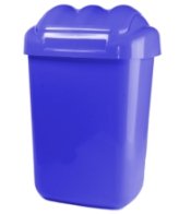 WASTE BASKET LAFA 15 L, DIM. 29.5 X 26.5 X 39 CM, BLUE