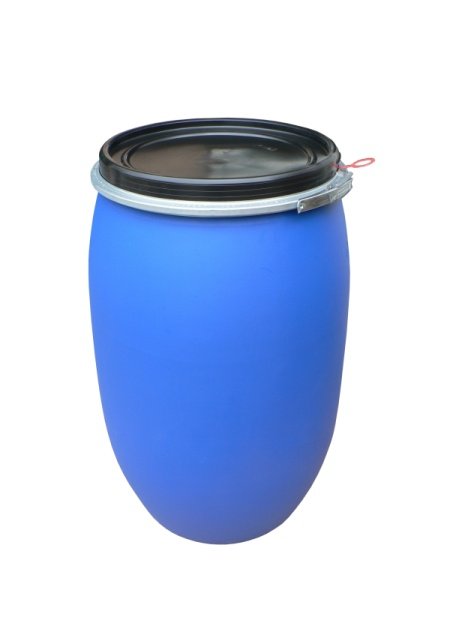 PE BARREL 120 L UN BLUE 4,05 KG REMOVABLE LID + LEVER CLUTCH