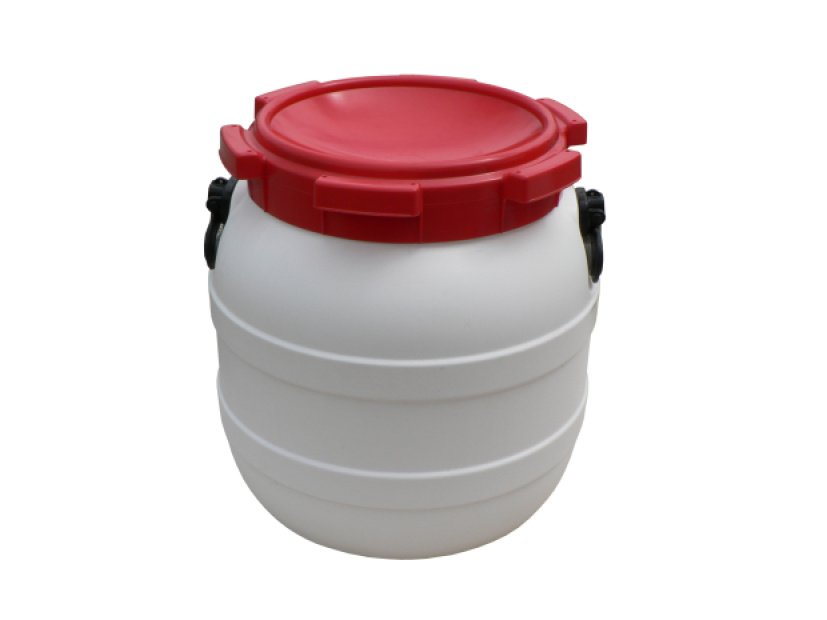 PLASTIC SUD 41.5L UN WHITE / RED HOLDER SCREW LID