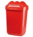 WASTE BASKET LAFA 15 L, DIM. 29.5 X 26.5 X 39 CM, RED