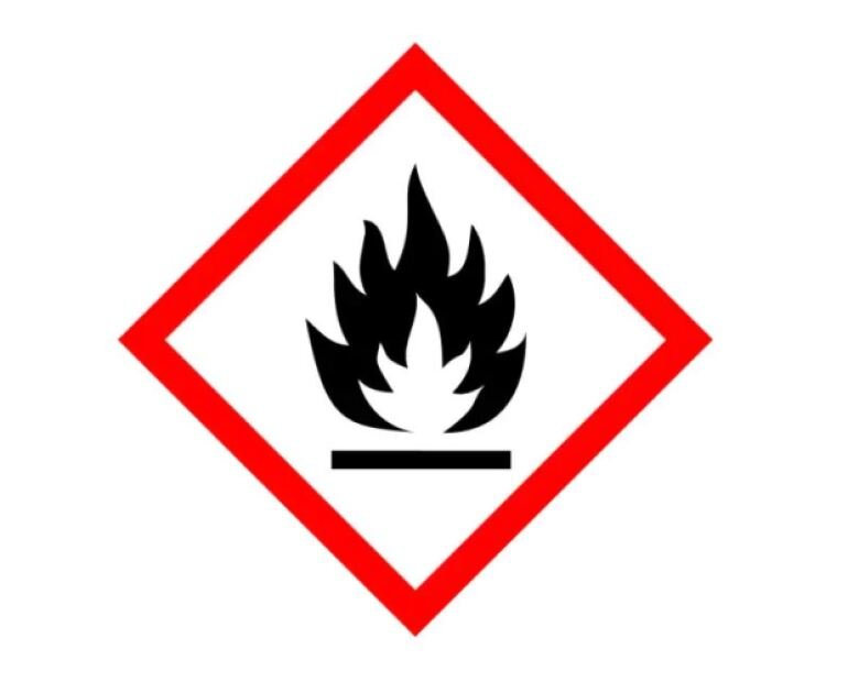 FLAMMABLE SUBSTANCES 3X3 CM (10 PCS)