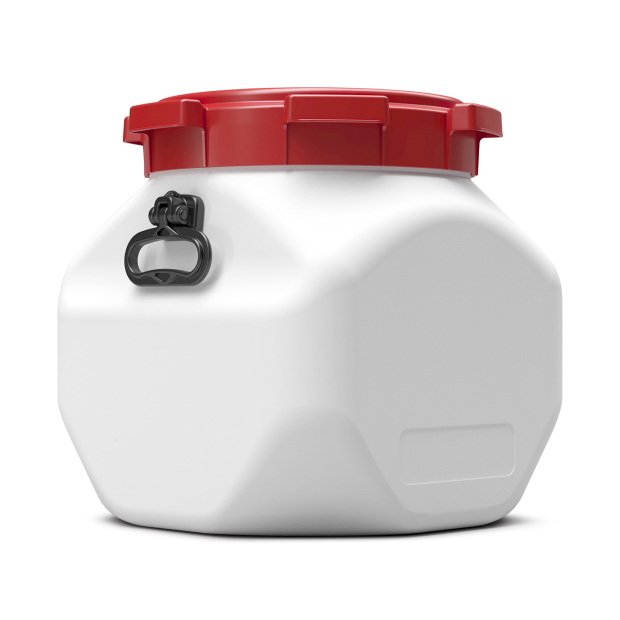 PLASTIC SUD 40L EDGE UNX44 WHITE / RED HOLDER SCREW LID 54KS / PAL