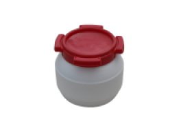 PLASTIC SUD 3.6L UN WHITE / RED SCREWING LID