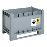 PLASTIC TRANSPORT BOX DIMENSIONS 1000 X 700 X 650 MM, 2 LINES, ATX GRAY FOR BATTERIES UN, 80124162