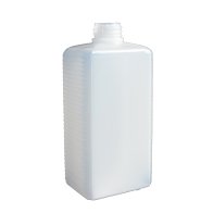 BOTTLE HDPE 500 ML NATUR 28/400 SQUARE DIM. CA 77 X 54 X 160 MM, CA 40 G, WITHOUT CAP