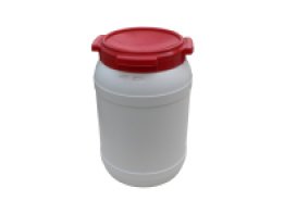 PLASTIC SUD 20L UN WHITE / RED SCREWING LID