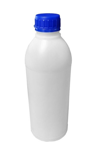 HDPE BOTTLE 1 L NATUR UN 3H1 / Y / 150 84.5x236mm, NECK 38mm - CAP BLUE PLAIN