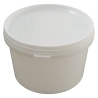 PLASTIC CART 570 ML WITH WHITE / WHITE LID