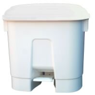 WASTE BASKET SARA 30 L, DIM. 51 X 37 X 47 CM WHITE-WHITE