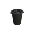 100L LID WASTE BLACK