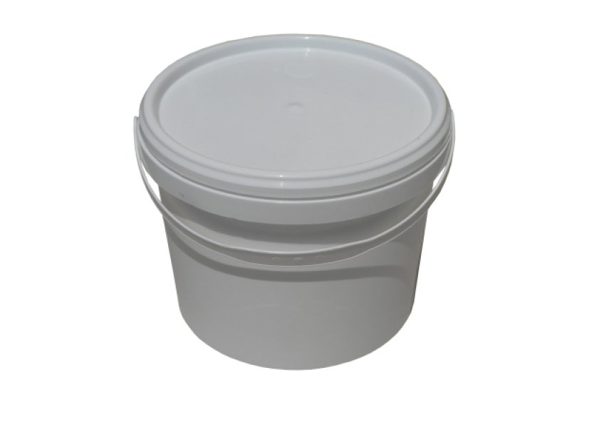 PP KBELÍK 3 L ROUND WHITE / WHITE PLASTIC HOLDER LID WITH FUSE / 1200KS PALETA