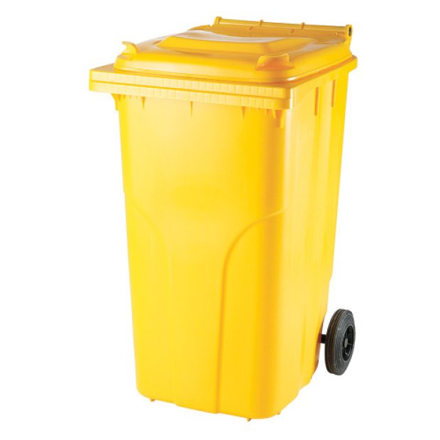 PLASTIC ASHTRAY 240L MUNICIPAL WASTE TANK yellow