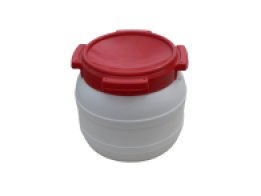 PLASTIC SUD 10.4L UN WHITE / RED SCREWING LID