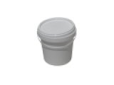 PP KBEL, 1,08L ROUND, WHITE / WHITE, PLASTIC ROSE, INCLUDING LID