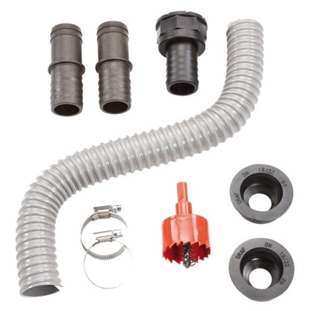 RAILWATER TANK CONNECTION KIT 1 ¼ “GRAY(4)