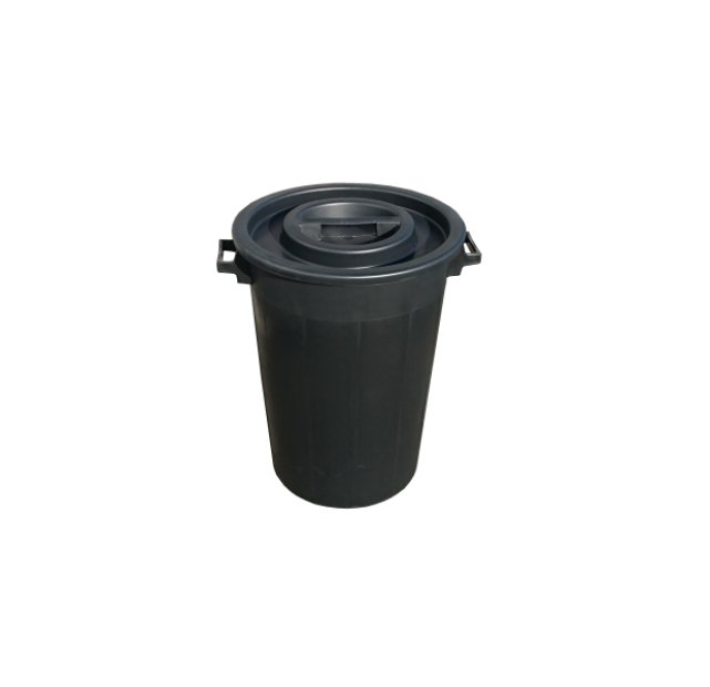 75L LID WASTE TANK BLACK