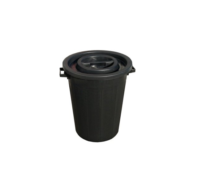 120L LID WASTE BLACK