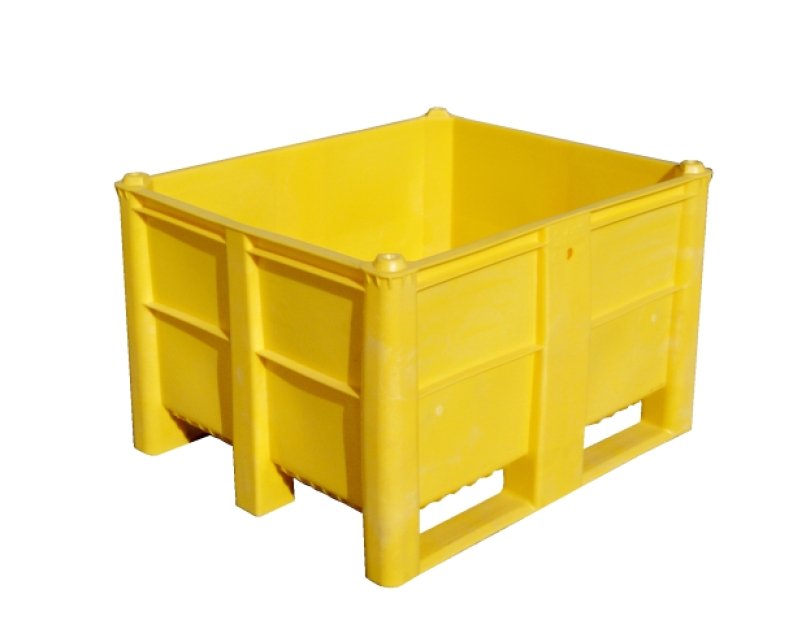 PLASTIC BOX TYPE 1000, DIMENSIONS 1200 x 1000 x 740 MM, YELLOW, STANDARD(3)