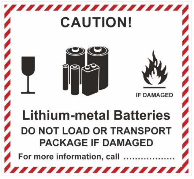 SELF-ADHESIVE VINYL FOIL LITHIUM-METAL BATTERIES ONLY (120x110MM) OZN.29028