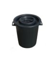 50L LID WASTE BLACK