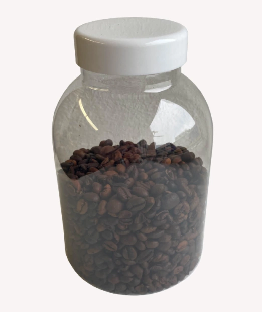 CAN 1100 ML CLEAR 55/100 x 160 MM INCLUDING WHITE SCREW CAP