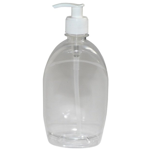 PET BOTTLE 500 ML TRANSPARENT DOSAGE DISPENSER 28/410 WITHOUT CLOSING