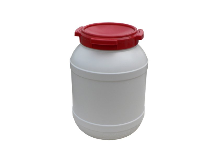 PLASTIC SUD 26L UN WHITE / RED SCREWING LID