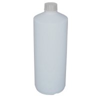 HDPE BOTTLE 1 L NATURAL CYLINDER, 28/400 MM, WITHOUT CLOSER