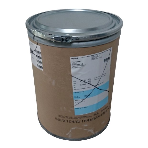 PAPERBOARD SUD APPROX. 54 L USED 350 / 380x515 MM ZINC PLATED CAP AND BOTTOM, WITHOUT UN, WITH SEAL