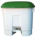 WASTE BASKET SARA 30 L, DIM. 51 X 37 X 47 CM WHITE-GREEN