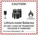 ADR STICKER - MARK FOR LITHIUM-ION BATTERIES - CAUTION! (12X11CM)(2)2