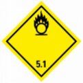 ADR SELF-ADHESIVE STICKER - CLASS 5.1 FLAMMABLE PROMOTING SUBSTANCES (10 x 10 CM) LABEL 29005