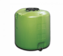 HDPE TANK 1000 L GREEN LID DN 400 MM GALVANIZED CLAMPING CIRCUIT