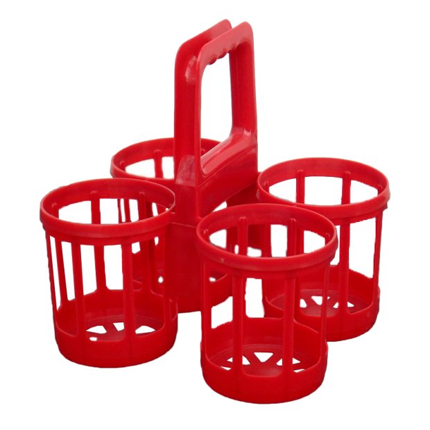 BOTTLE CARRIER 4 X 2 L RED