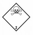 ADR SELF-ADHESIVE STICKER - TOXIC GASES NO. 2 (10 X 10CM) LABEL 290024