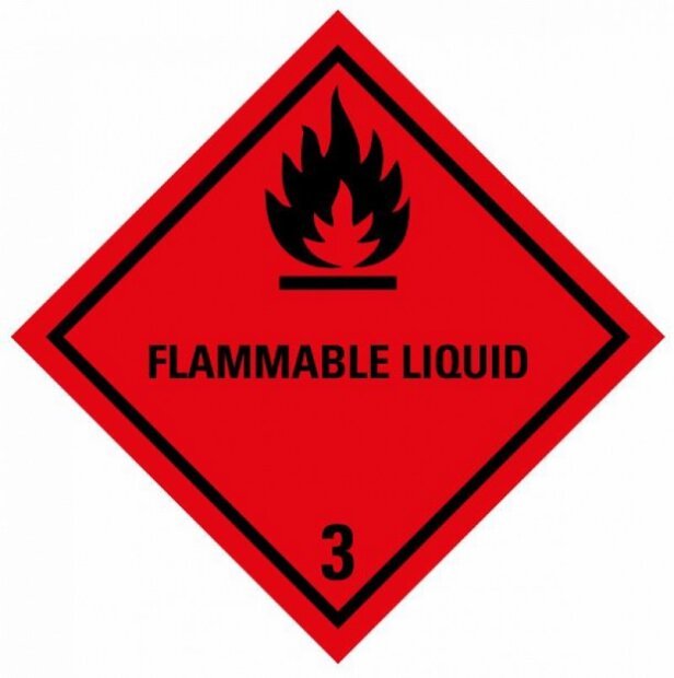 ADR STICKER SELF-ADHESIVE - ADR class 3 - FLAMMABLE LIQUID (10 X 10 CM) LABEL 290031