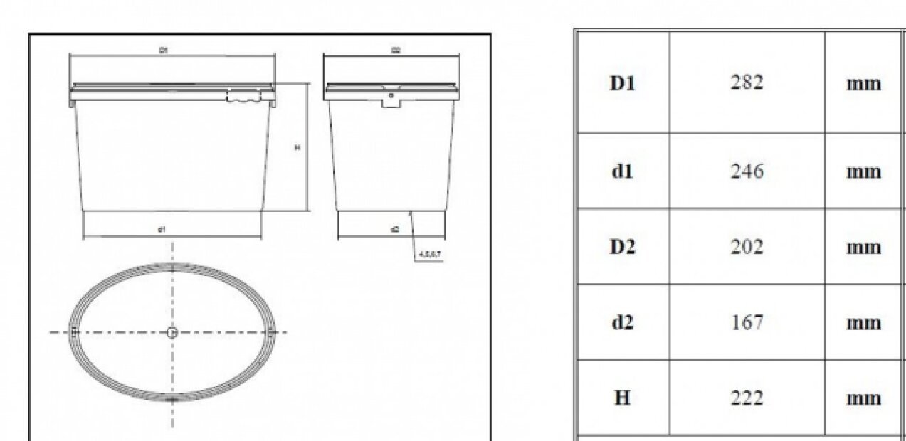 PP KBELÍK 10 L OVAL WHITE / WHITE METAL HOLDER LID WITH FUSE(3)