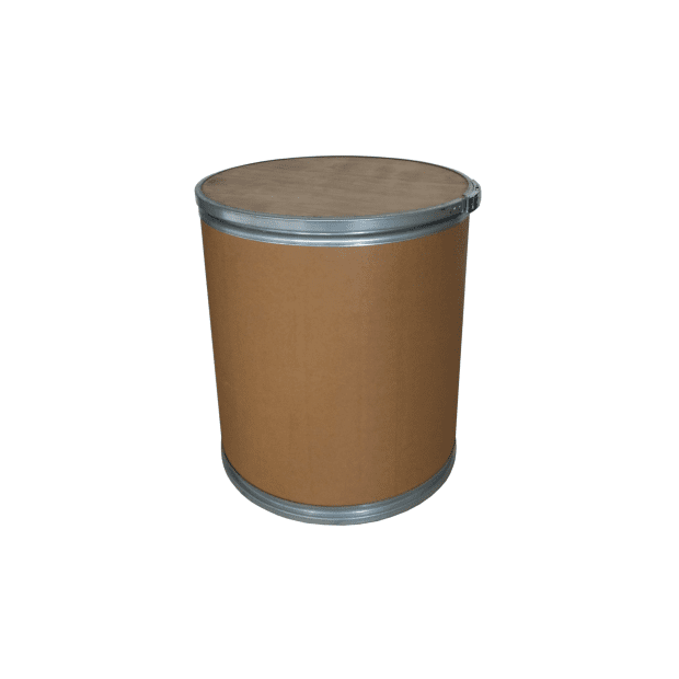 PAPERBOARD BARREL APPROX. 50L USED 360/390x460 MM PLYWOOD BOTTOM AND LID WITHOUT UN WITHOUT SEAL