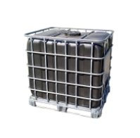 IBC MAS 1000L WITHOUT UNIT 225/50 REKO BLACK CONTAINER METAL PALLET EXCHANGEABLE FLAP VALVE DN 50 M