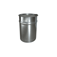 GALVANIZED BARREL 60L REMOVABLE LID UN1A2/X/83 370/395X530 MM WITHOUT HANDLES