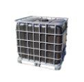 IBC MAS 1000L WITHOUT UNIT 225/50 REKO BLACK CONTAINER METAL PALLET EXCHANGEABLE FLAP VALVE DN 50 M(3)3