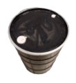 METAL BARREL 200 L USED WASHED OUTSIDE AND INSIDE PAINTED REMOVABLE LID + PLUGS LEVER CAP(2)2